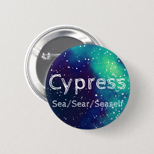 Naam ___ + Pronouns Galaxy Ronde Button 5,7 Cm (Voorkant /achterkant)