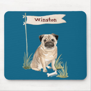 Naam Pug Huisdier Hond Muismat