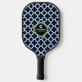 Naam quatrefoil monogram pickleball paddle (Achterkant)