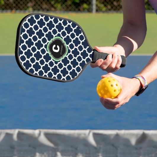 Naam quatrefoil monogram pickleball paddle (Insitu)