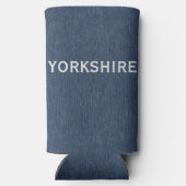 Naam, Quilled Yorkshire White Rose, Populair Slim Seltzer Blikjeskoeler (Achterkant)