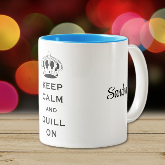 Naam, Quilling Keep Calm Klassieke Twee-Tons Mok