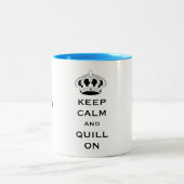 Naam, Quilling Keep Calm Klassieke Twee-Tons Mok (Center)