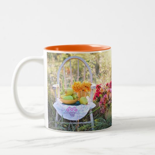 Naam Quote, mooie herfst Print 11oz Tweekleurige Koffiemok (Links)