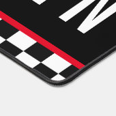 Naam Racing Rood Wit Zwart Checkerboard Patroon Bureaumat (Hoek)
