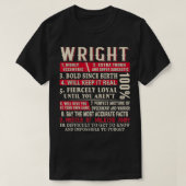 Naam rechts Gift Wright Wright T-shirt (Design voorkant)