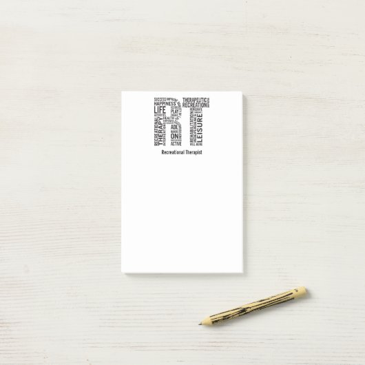 Naam Recreationele Therapist RT personaliseren Post-it® Notes (Op bureau)