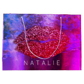 Naam Red Kiss Lips Miami PInk Makeup Grunge Groot Cadeauzakje (Achterkant)