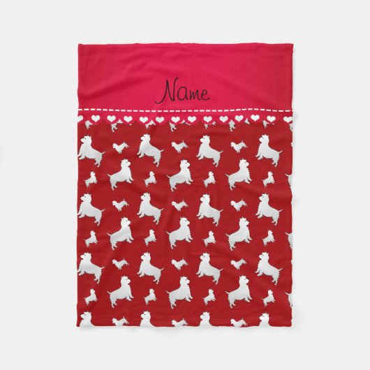 Naam red West Highland White Terrier dogs Fleece Deken (Voorkant)