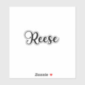 Naam Reese - Handgeschreven kalligrafie Sticker (Vel)