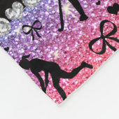 Naam regenbooglitter veld hockey hartsbuis fleece deken (Hoek)