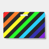 Naam regenboogstrips / Pronoun-badge Badge (Achterkant)