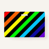 Naam regenboogstrips / Pronoun-badge Badge (Achterkant)