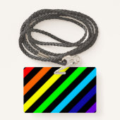 Naam regenboogstrips / Pronoun-badge Badge (Achterkant met draagriem)