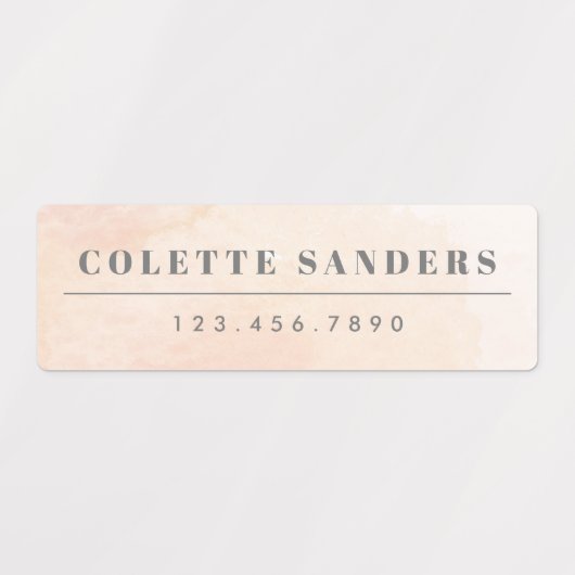 Naam regenboogwaterdichte waterverf labels (Design 1)