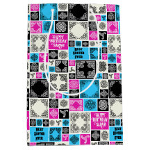 Naam & Relatie Verjaardag Magenta & Blauw toevoege