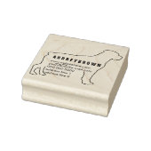 Naam retouradres Dog Rottweiler toevoegen Rubberstempel (Stempel)