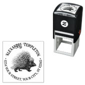 Naam retouradres stekelvarken #1 zelfinktende stempel (In situ)