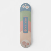Naam retro Arch Pastel Daisy Persoonlijk Skateboard (Voorkant)