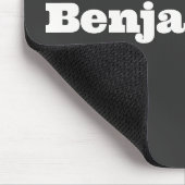 Naam Retro Bold Zwart Muismat (Hoek)