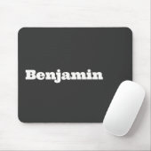 Naam Retro Bold Zwart Muismat (Met muis)