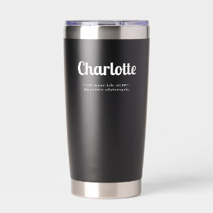 Naam Retro Schrift Zwart Geïsoleerde Drinkbeker