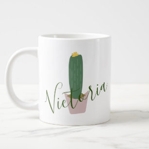 Naam Reuzenkoffiemok met Lange Cactus Cupcake Grote Koffiekop