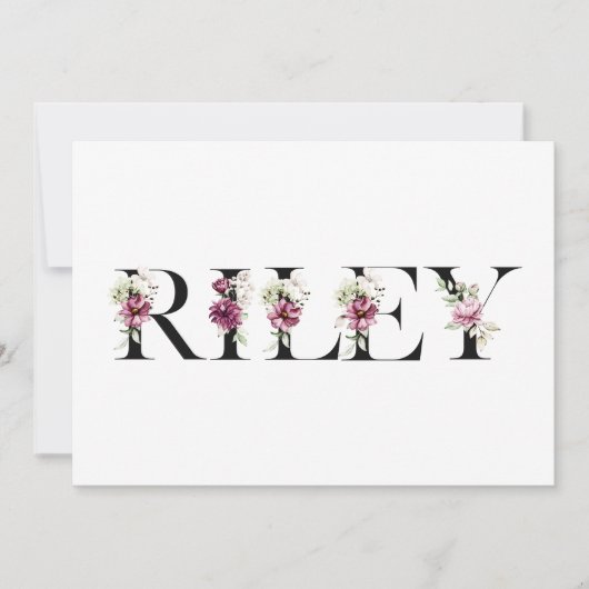 Naam Riley Kaart (Voorkant)