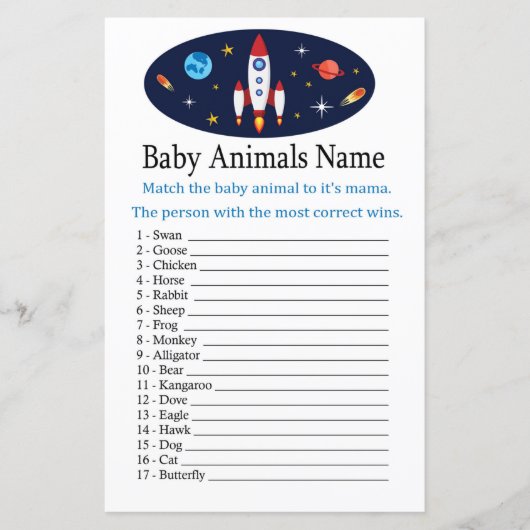 Naam Rocket Baby Animals (Voorkant)