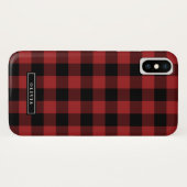 Naam rode buffalo speldenpatroon Case-Mate iPhone case (Achterkant (horizontaal))