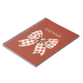 Naam Rode Crème Boog Notitieboek (Linkerzijde)