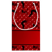 Naam rode diamantstaal bord worstelen klein cadeauzakje (Achterkant)