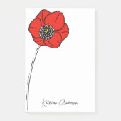 Naam Rode papaver monogram Post-it® Notes (Voorkant)