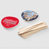 Naam Rode School Pride Mascot Handwaaier (Niet-gemonteerd)