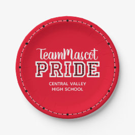 Naam Rode School Pride Mascot Papieren Bordje