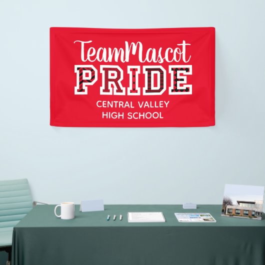 Naam Rode School Pride Mascot Spandoek (Beurs)