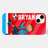 Naam rode sport voetbaljongen Case-Mate iPhone case (Achterkant (horizontaal))