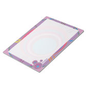 Naam Roman Numerus Clock Pink Paars Blue Girly Notitieblok (Schuin)