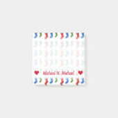 Naam; Rood, blauw en groen kerstgerechten Post-it® Notes (Voorkant)