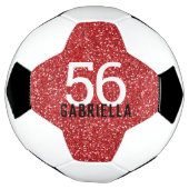 Naam rood glitter-team voetbal (Gedraaid)