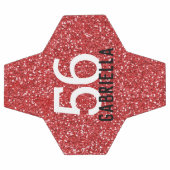 Naam rood glitter-team voetbal (Enkel)