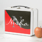 Naam rood zwart monogram (In situ)