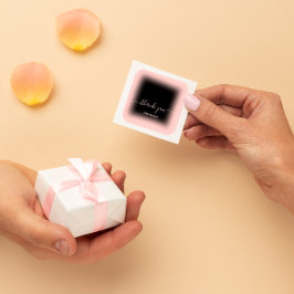 Naam Roos Black Business Online Boutique Vierkante Sticker