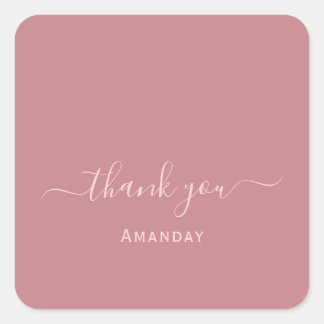 Naam Roos Modern Business Online Boutique Vierkante Sticker