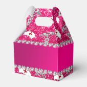 Naam roos roze zuster petten Silver Caduceus Bedankdoosjes (Achterkant)