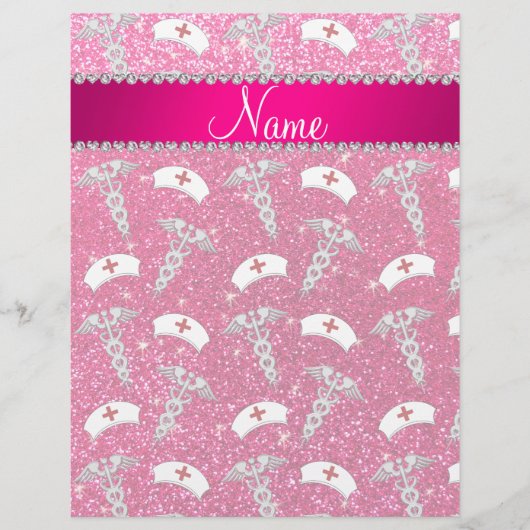 Naam roos roze zuster petten Silver Caduceus Flyer (Voorkant)