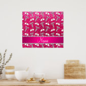 Naam roos roze zuster petten Silver Caduceus Poster (Keuken)