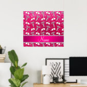 Naam roos roze zuster petten Silver Caduceus Poster (Thuiskantoor)