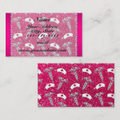 Naam roos roze zuster petten Silver Caduceus Visitekaartje (Voorkant / Achterkant)