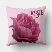  naam Rosie floral roze rose girly Kussen (Achterkant)
